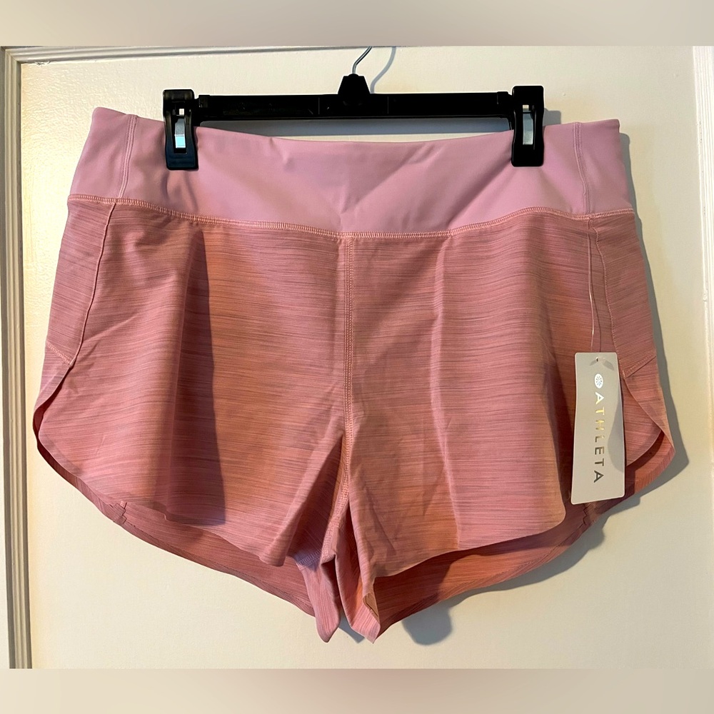 Athleta Women's Athletic Shorts in Soft Pink. Size L